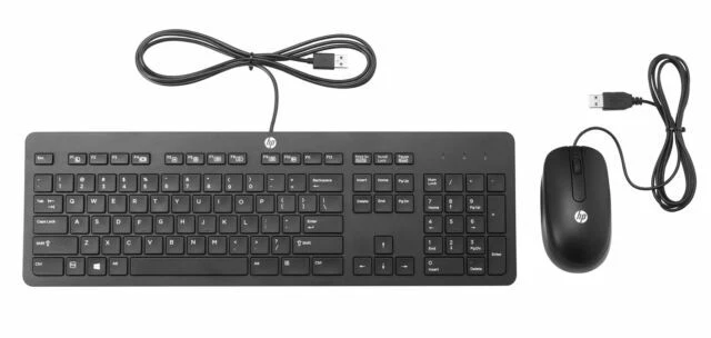 HP Slim USB Keyboard and Mouse - Black (T6T83AA#ABA)
