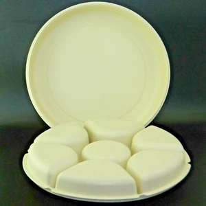 Divided Veggie Relish Chip Serving Tray and Lid Vintage Tupperware 1666-1 - Picture 1 of 4