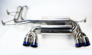 Silenciadores de escape del eje trasero con puntas de quemadura de titanio de cuatro"" para BMW M3 E46 01-06 - Imagen 1 de 4