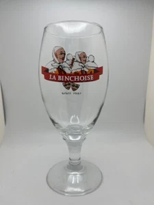 La Binchoise Belgium Beer Stemmed Glass Lot Of 2 Glasses - Picture 1 of 1