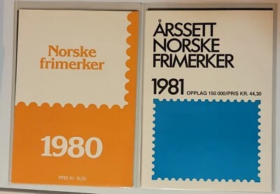2 VTG FOLDES 1980-81, 40 NORWAY STAMPS, ORIGINAL PRESENTATION, NEW, NH - Image 1 of 3