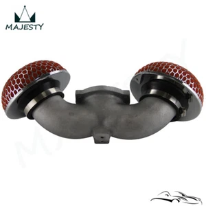 Doppelturbo Duale Induktion Lufteinlassfilter Kurzer Ram For 90-96 300zx Z32 Rot - Picture 1 of 9