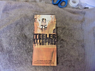 1973 PITTSBURGH STEELERS MEDIA GUIDE Yearbook TERRY BRADSHAW Press Book Program - Image 1 of 4