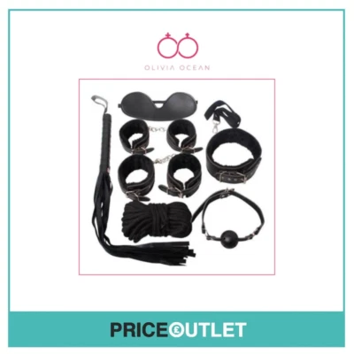 OLIVIA OCEAN Sexy Bondage Set Adult Kit Collar Ballgag Blindfold HandCuffs cuff Fetish