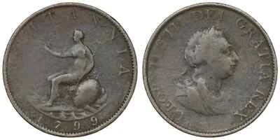 Great Britain - 1/2 Penny 1799 - George III - Image 1 of 3