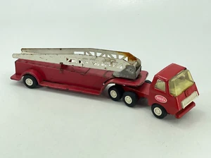 Vintage Tonka Small Vehicles Red Semi Firetruck Fire Truck Ladder Pressed Steel - Picture 1 of 10