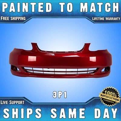 NEW *Painted 3P1 Red* Front Bumper Cover for 2005-2008 Toyota Corolla CE LE Foto 1 de 4
