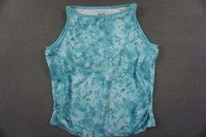 Columbia Shirt Girls L Titanium Blue Tank Top Bra Lined Swim Hike Outdoors Yoga - Picture 1 of 8