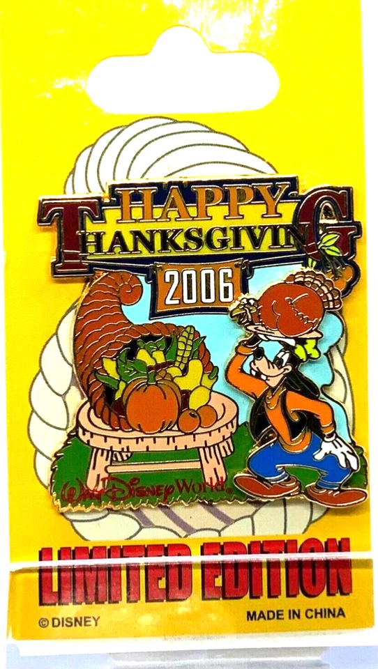 Disney WDW 2006 Acción de Gracias Goofy con pavo LE 1000 pin Foto 1 de 1