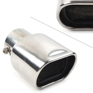 Car Stainless Steel Rear Exhaust Pipe Tail Muffler Tip Square Shape Accessories - Picture 1 of 8