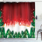 Christmas Shower Curtain Xmas Theme Festive Print for Bathroom