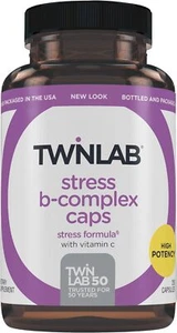 Twinlab Stress B-Complex Caps Energy Support Supplement Vitamin B12, B6-250 Caps - Picture 1 of 6