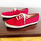 CHERRY RED KEDS Canvas 1970’s 70s Vintage Crepe Rubber Soled Shoes Sneakers 7M
