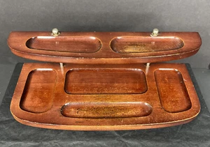 Valet/organizador de joyería tocador de madera moderno vintage de mediados de siglo - Imagen 1 de 11