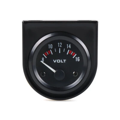 2" 52mm Mechanical White LED Car Auto Volt Voltmeter Voltage Gauge Meter 8-16V - Image 1 of 4