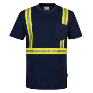 Portwest F131 Iona Xtra Enhanced Visibility T-Shirt with Reflective Tape Hi Vis - Picture 1 of 1