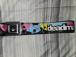 Buckle Down DEADMAU5 Adjustable Seatbelt Style Multicolored Belt Black