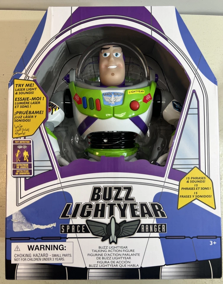 Figura parlante interactiva Buzz Lightyear de 12" de Disney Toy Story NECESITA BATERÍAS Foto 1 de 4
