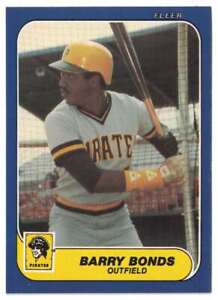 1986 Fleer Update #U-14 Barry Bonds ROOKIE RC Pittsburgh Pirates