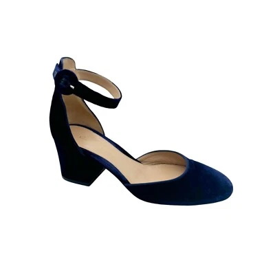 Zapatos de salón Mary Jane de terciopelo con tacón ancho Gianvito Rossi Foto 1 de 4