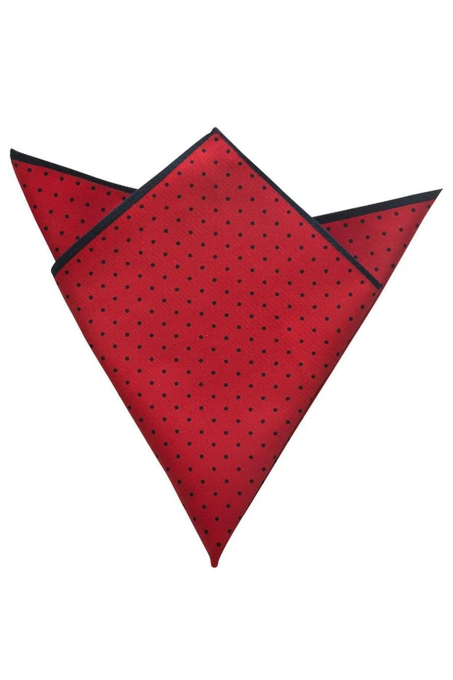 Cuadrado de bolsillo rojo a lunares Edwards Style PS02 Foto 1 de 1