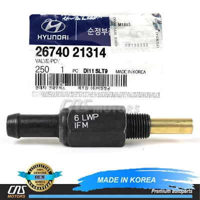 GENUINE PCV Valve for 88-12 Hyundai Kia 1.5L 1.6L 1.8L 2.0L OEM 2674021314⭐⭐⭐⭐⭐ - Imagem 1 de 4