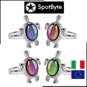 Anello Donna Regolabile Monile Cambia Colore Temperatura Tartaruga - Foto 1 di 1