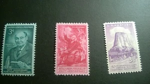 Lote de (3) SELLOS POSTALES "CONMEMORATIVOS" VINTAGE ESTADOS UNIDOS 3 CENTAVOS - Imagen 1 de 6