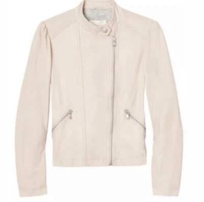 Chaqueta de cuero de cordero recortada Rebecca Taylor ballet rosa Y2K años 90 talla 8 Foto 1 de 4