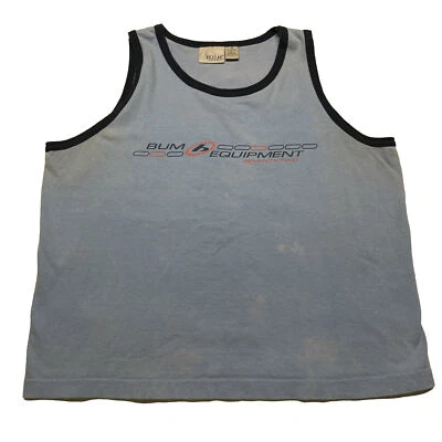 Vintage años 90 B.U.M. Camiseta sin mangas Equipment para mujer grande azul hipster hip hop Foto 1 de 4