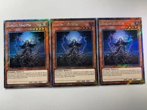 3 x Zombie Master Platinum Secret Rare RA03-EN185 1st Edition YuGiOh Playset - Picture 1 of 2