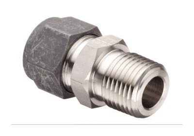 1/4 Tube OD x 3/8 MNPT 316ss Straight Fitting Parker CPI 4-6 FBZ-SS  - Image 1 of 3