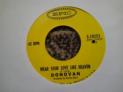 EPIC 45 RECORD/DONOVAN/WEAR YOUR LOVE LIKE HEAVEN/OH GOSH/EX+ - Image 1 of 2
