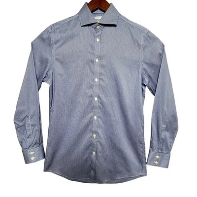 Camisa de vestir Charles Tyrwhitt para hombre talla 15/33 extra ajustada sin hierro cuadros azules Foto 1 de 4