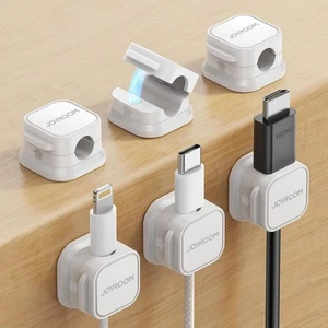 NUEVO CON ETIQUETAS ~ Juego/ 6 Clips Magnéticos para Cable Soporte para Cable Organizador TV Computadora Teléfono Lámparas - Imagen 1 de 7