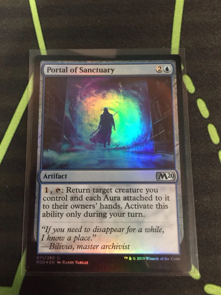 MTG Magic The Gathering Portal Of Sanctuary Foil M20 Blue Artifact Commander - Image 1 of 1