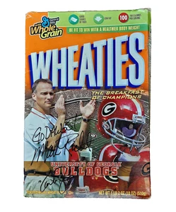 Hand Signed 2007 WHEATIES Box | Univ of Georgia BULLDOGS | UGA Coach Mark Richt - Picture 1 of 10