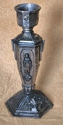 Chandelier En Métal Argenté Religieux Made In France - Photo 1/4