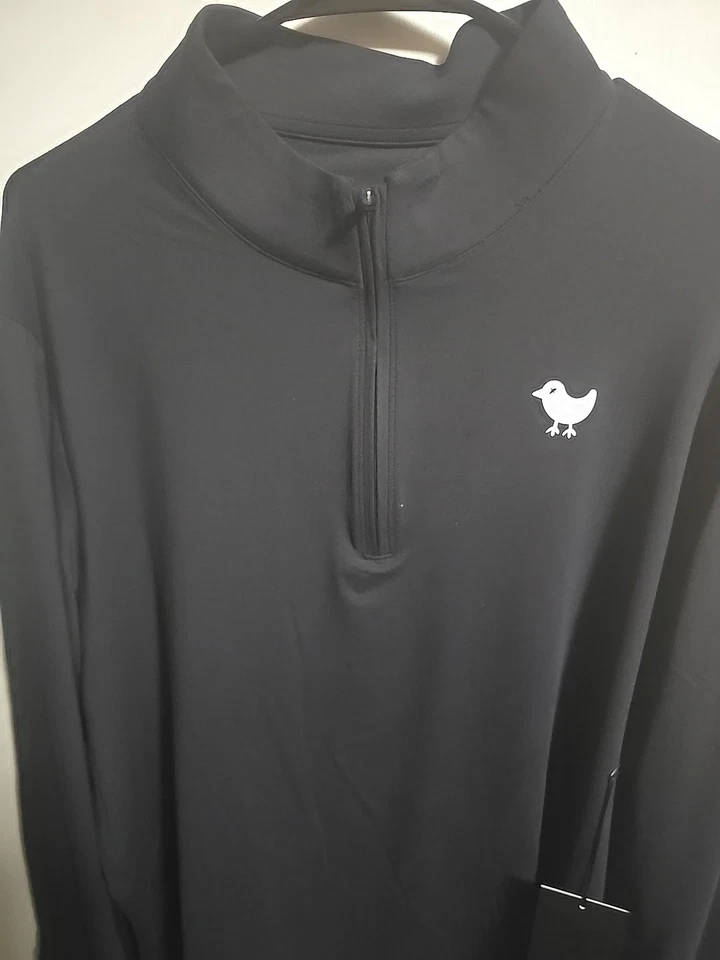 Bad Birdie 1/4 Zip Pullover XL Black Golf Performance Long Sleeve Embroidered