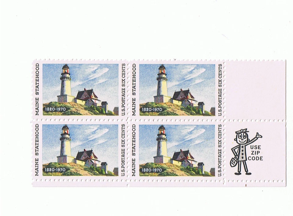 #1391  Maine Statehood MNH Zip block free shipping! - Image 1 of 1