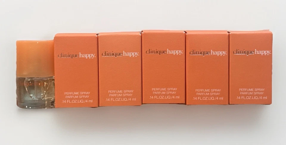 Clinique Happy for Women Perfume .14oz Mini EDP Perfume Spray Nuevo en Caja Paquete de 5 Foto 1 de 1