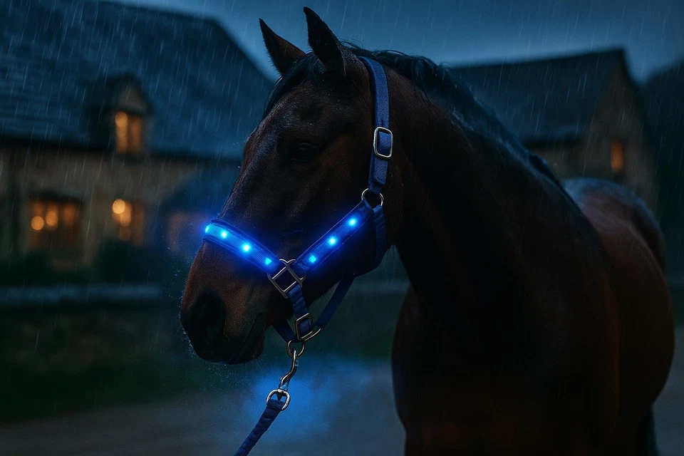 Stallhalfter Sicherheitshalfter Weidehalfter Reflexhalfter Led-Halfter - Bild 1 von 4