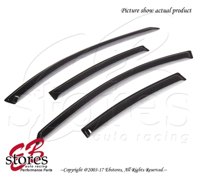 Visera de ventana JDM negra profunda montada en el exterior 4 piezas para Pontiac Grand Prix 2004-2008 Foto 1 de 4