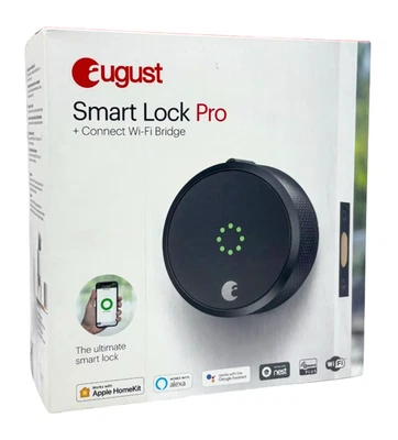 August Smart Lock Pro con Connect Wifi Bridge Z-Wave entrada sin llave bloqueo automático Foto 1 de 3