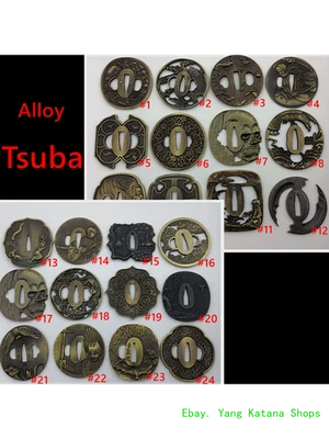 Exquisito protector de aleación Tsuba para Katana japonesa Wakizashi Tanto - opcional #1689 Foto 1 de 4