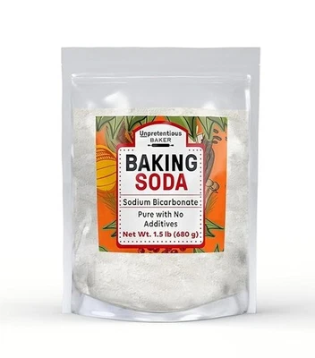 Bicarbona de sodio sin pretensiones, 1,5 lb, sin aluminio, sin transgénicos, sodio puro Foto 1 de 4