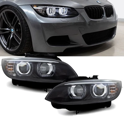Xenon Scheinwerfer Schwarz U-LED mit DE-Linse passt für BMW E92 E93 ab 2006-2010 - Bild 1 von 4