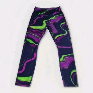 FABLETICS Motion 360 Leggings Womens Size M Purple Green Ankle Yoga Gym Training - Picture 1 of 10