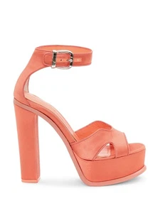 ALEXANDER MCQUEEN Womens Coral Platform 1-1/2" Toe Block Heel Heeled Sandal 36.5 - Picture 1 of 11