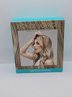 Kit Moroccanoil Blonde Voyage Lighten & Tone NOVO na caixa  - Imagem 1 de 2